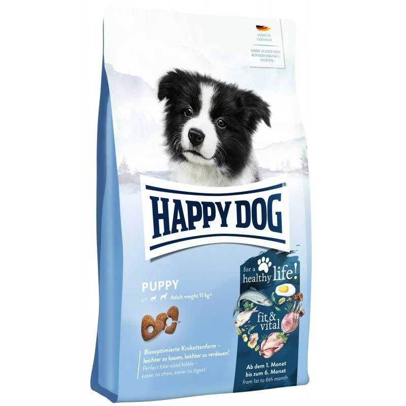 HAPPY DOG Fit&Vital Puppy, Nourriture Sèche Pour Chiots, 1-6 Mois, 10 Kg