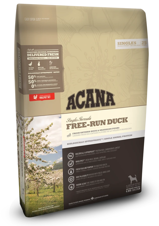 ACANA Free-Run Duck 6kg + Surprise Gratuite Pour Chien