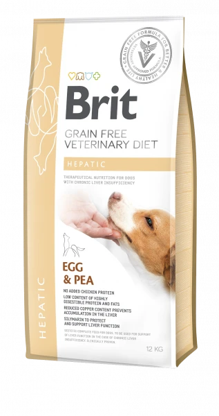 Brit Grain Free Veterinary Diet Dog Hepatic Oeufs Et Pois 2kg