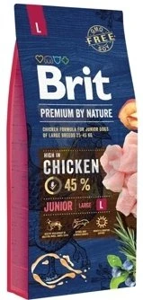 Brit Premium By Nature Junior L Au Poulet 15kg X2