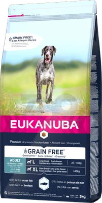 EUKANUBA Adult Large Grain Free 3kg+Surprise Gratuite Pour Votre Chien