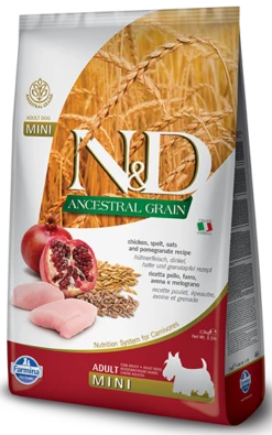 Farmina N&D Ancestral Grain Canine Adulte Mini Poulet&Grenade 7kg