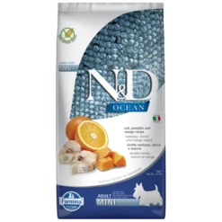 Farmina N&D Ocean Canine Adult Mini Cod Pumpkin&Orange 7kg+Surprise Gratuite Pour Chien