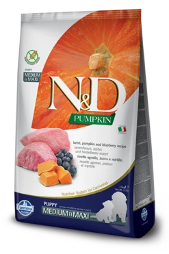 Farmina N&D Pumpkin Grain Free Canine Puppy Medium&Maxi Lamb&Blueberry 2,5kg