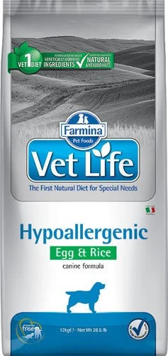 Farmina Vet Life Canine Hypoallergenic Egg&Rice 12kg +Surprise Gratuite Pour Chien
