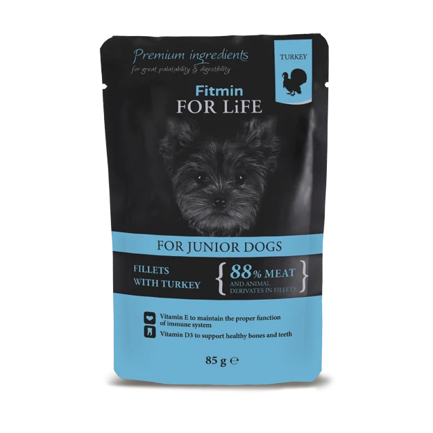 Fitmin Dog For Life Junior Dinde En Sauce 85g X 12