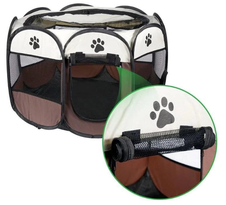 LODGE PLIANT POUR CHAT - MARRON 91x91x58cm – Image 6