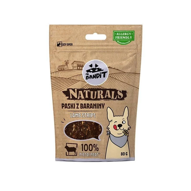 MR. BANDIT NATURALS - Lanières De Mouton 100% Viande 80g – Image 2
