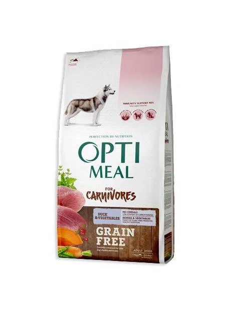 OPTIMEAL Adult Pour Chiens Avec Canard Et Légumes 10kg