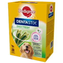 PEDIGREE® DentaStix™ Daily Fresh - Aliment Complémentaire Au Goût De Poulet, Pour Chiens De Grande Race - 4x270g