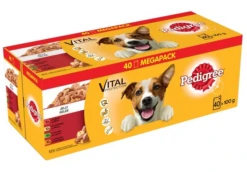 Pedigree Croquettes Humides En Gelée Pour Chiens Adultes Saveurs Variées (boeuf, Poulet, Agneau, Volaille) 40x100g