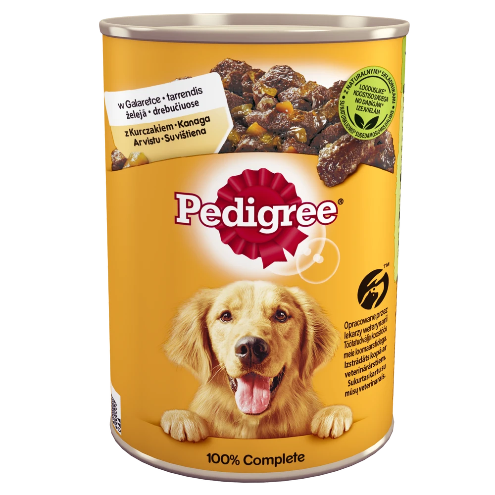 Pedigree Nourriture Humide Pour Chiens Adultes Avec Poulet Et Légumes En Gelée 400g X12 – Image 2
