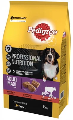 Pedigree Nourriture Sèche Pour Races De Chiens Grands Et Géants Avec Bœuf Et Riz 15kg