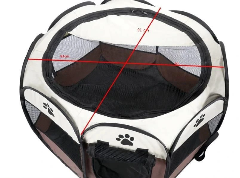 Tanière Pliable Pour Chat - Grise 91x91x58cm – Image 2