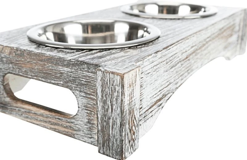 Trixie Ensemble De Bols En Bois/acier 42x10x22cm – Image 3