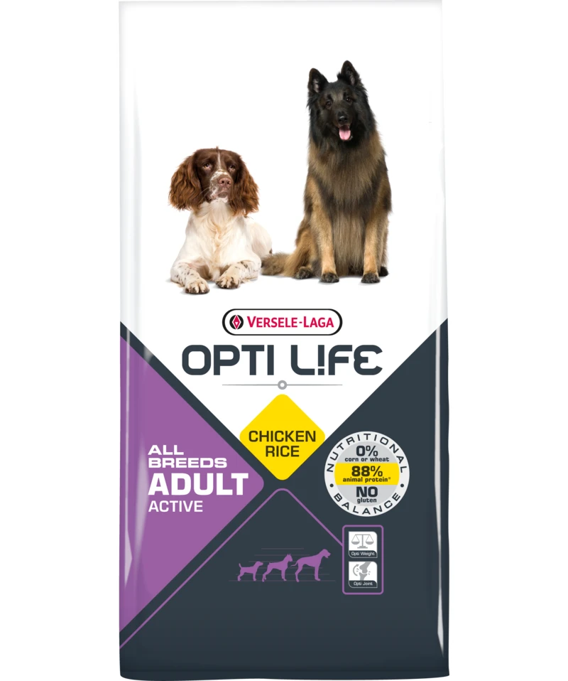 Versele-Laga Opti Life Adult Active Au Poulet 12,5 Kg