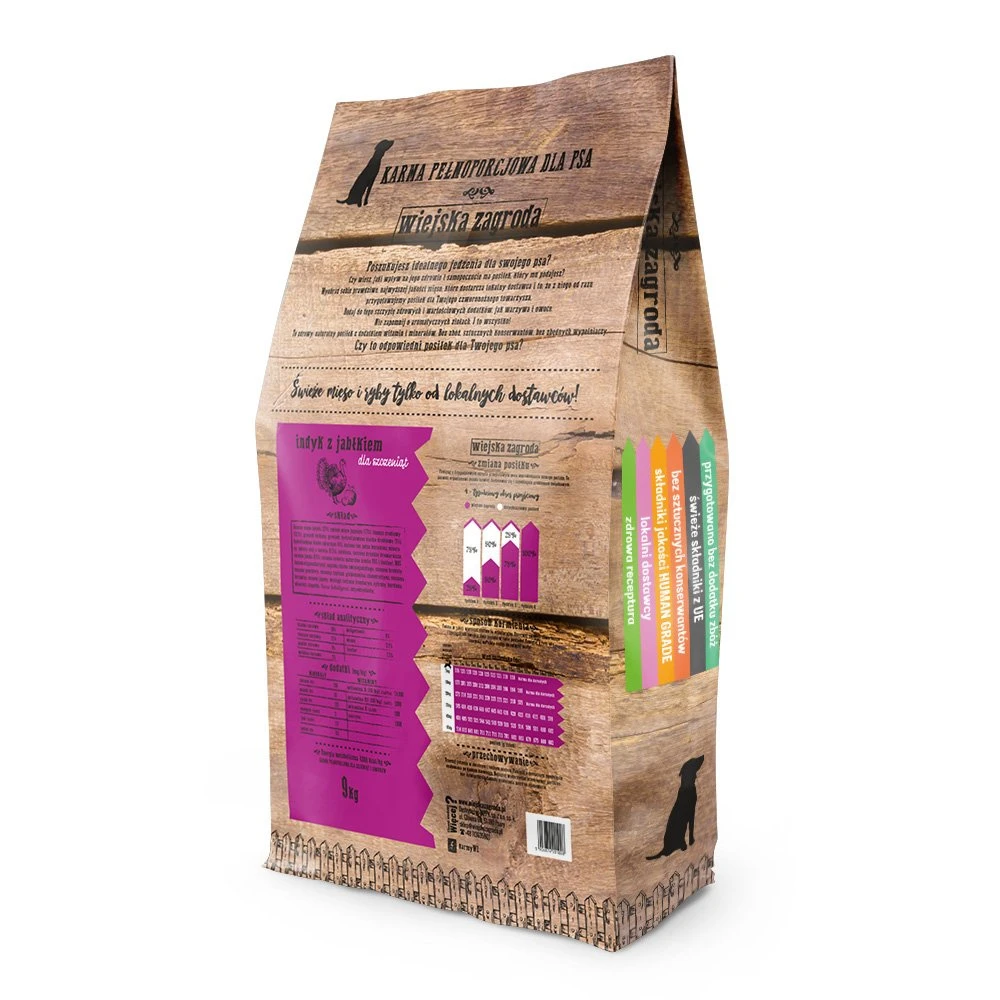 Wiejska Zagroda Ferme RuraleDinde Aux Pommes(pour Chiots) 9kg+Surprise Gratuite Pour Chien – Image 2